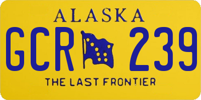 AK license plate GCR239