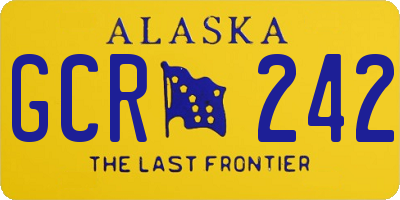 AK license plate GCR242