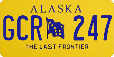 AK license plate GCR247
