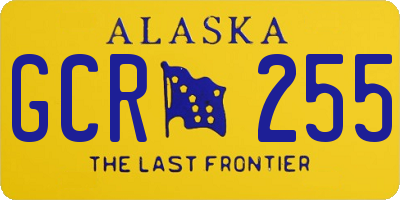 AK license plate GCR255