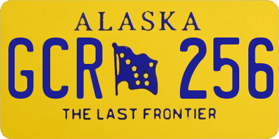AK license plate GCR256