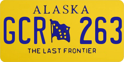 AK license plate GCR263
