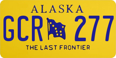 AK license plate GCR277