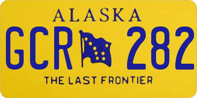 AK license plate GCR282