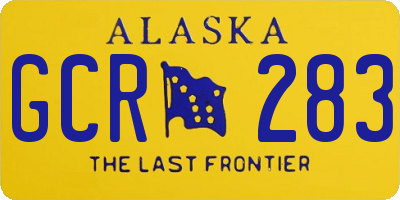 AK license plate GCR283