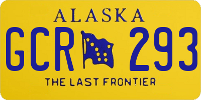 AK license plate GCR293