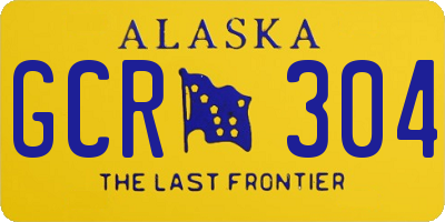 AK license plate GCR304