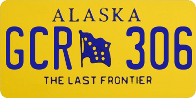 AK license plate GCR306