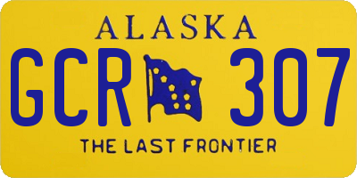 AK license plate GCR307