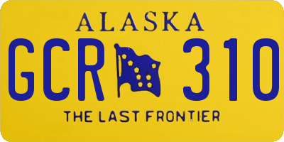 AK license plate GCR310