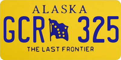 AK license plate GCR325