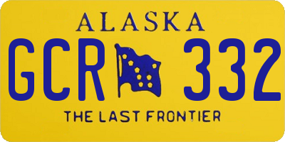 AK license plate GCR332