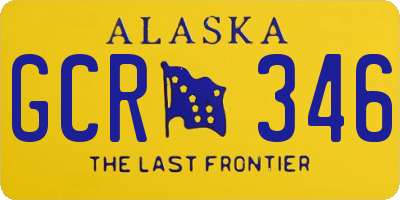 AK license plate GCR346
