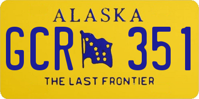 AK license plate GCR351