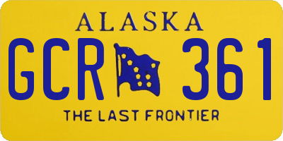 AK license plate GCR361