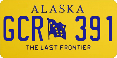 AK license plate GCR391