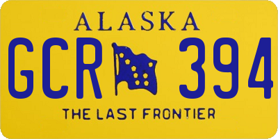 AK license plate GCR394