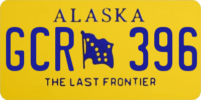 AK license plate GCR396