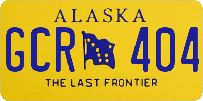 AK license plate GCR404