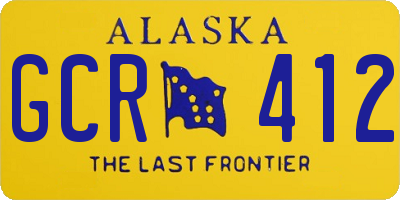 AK license plate GCR412