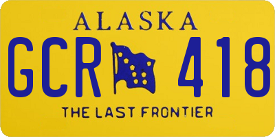 AK license plate GCR418