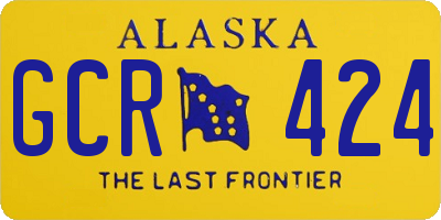 AK license plate GCR424