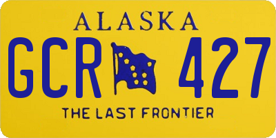 AK license plate GCR427