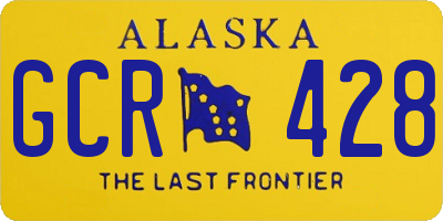 AK license plate GCR428