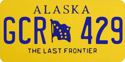 AK license plate GCR429