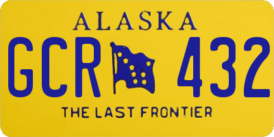 AK license plate GCR432