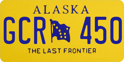 AK license plate GCR450
