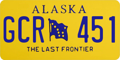 AK license plate GCR451