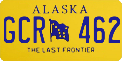 AK license plate GCR462