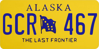 AK license plate GCR467
