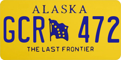 AK license plate GCR472
