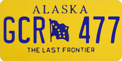 AK license plate GCR477