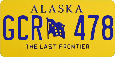 AK license plate GCR478