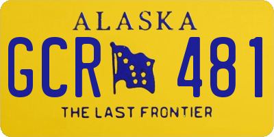 AK license plate GCR481