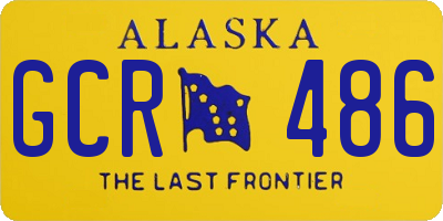 AK license plate GCR486