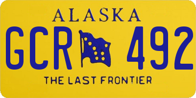 AK license plate GCR492