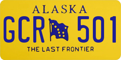 AK license plate GCR501