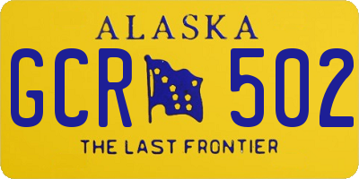 AK license plate GCR502