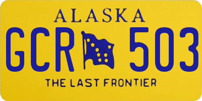 AK license plate GCR503