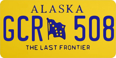 AK license plate GCR508