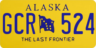 AK license plate GCR524
