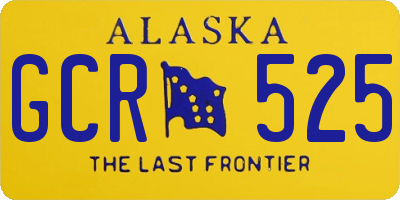 AK license plate GCR525