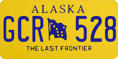 AK license plate GCR528