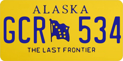 AK license plate GCR534