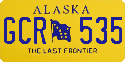AK license plate GCR535