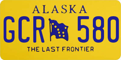 AK license plate GCR580